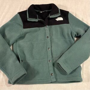 The North Face Green and Black Fleece - S